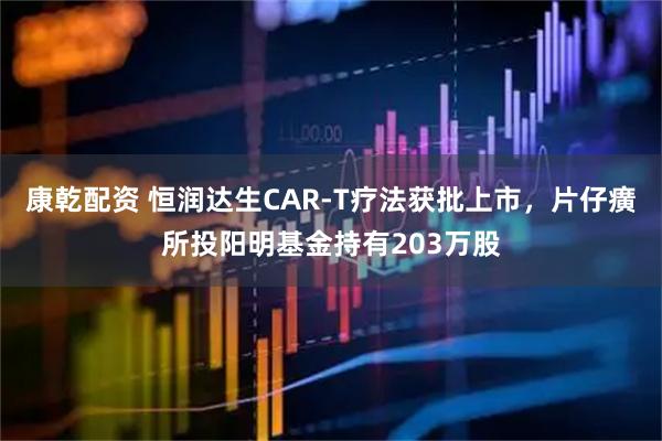 康乾配资 恒润达生CAR-T疗法获批上市,片仔癀所投阳明基金持有203万股